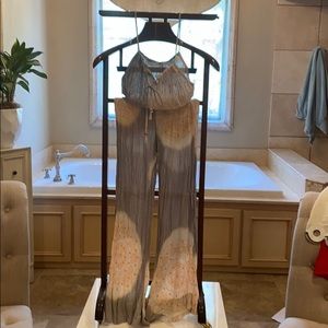 Calypso summery jump suit pleated size S